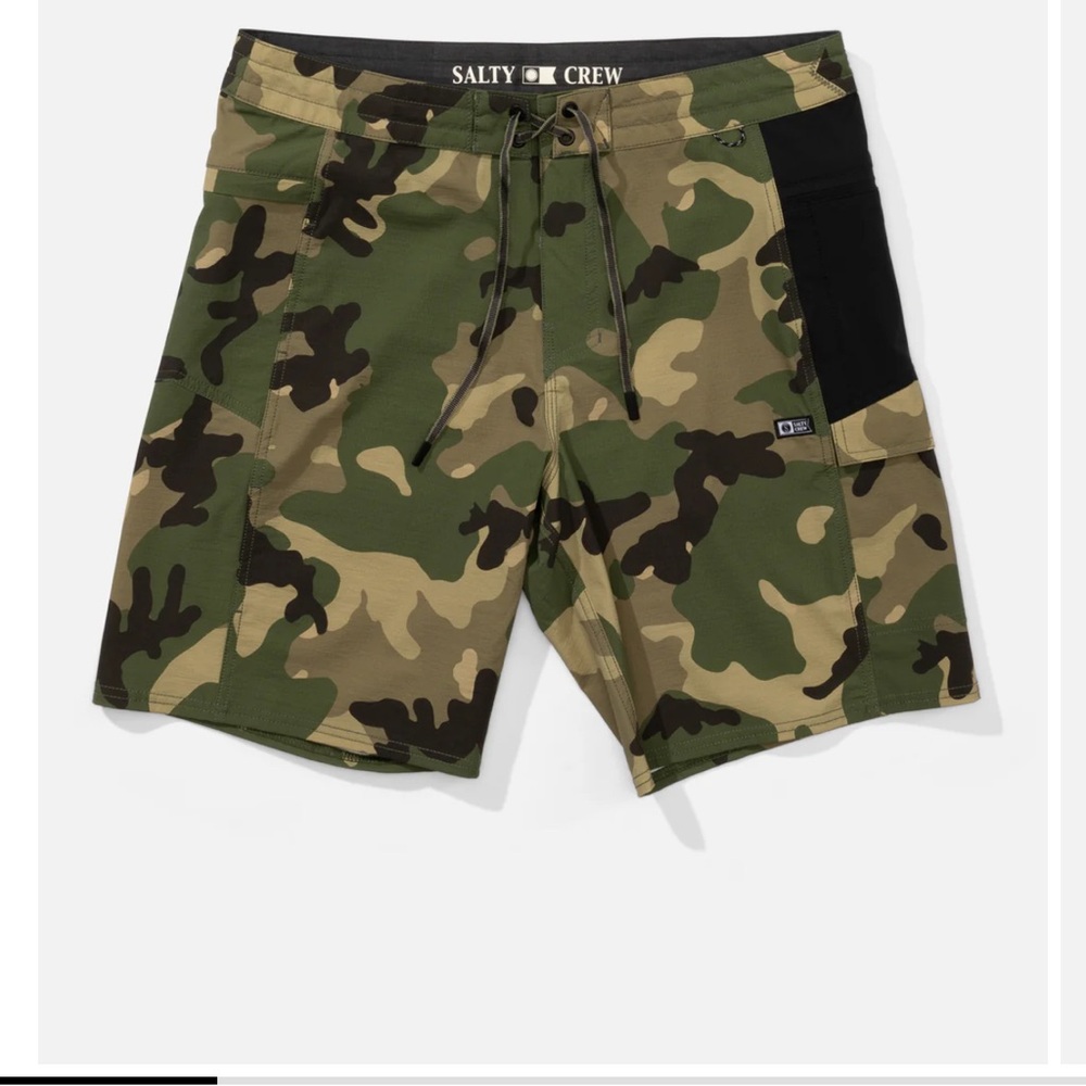 Salty Crew Flagship Boat Short in Camo
